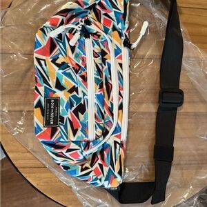 Multicolor Geometric Belt Bag
